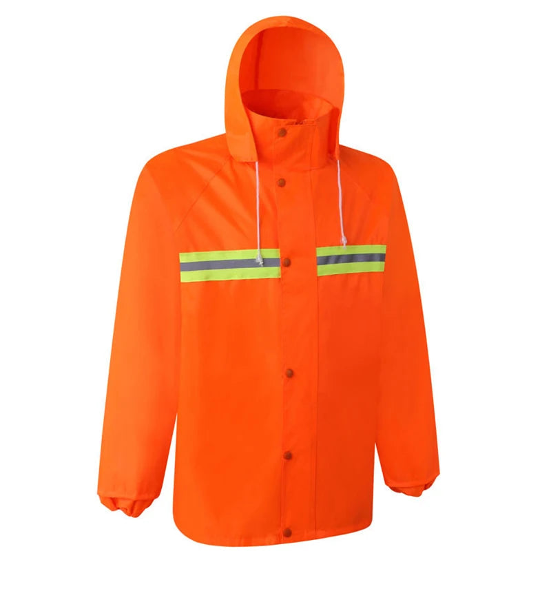 Reflective Fluorescent Waterproof Raincoat