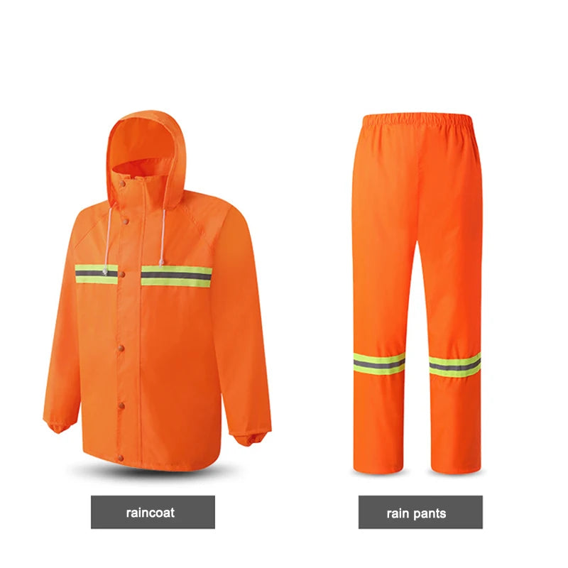 Reflective Fluorescent Waterproof Raincoat