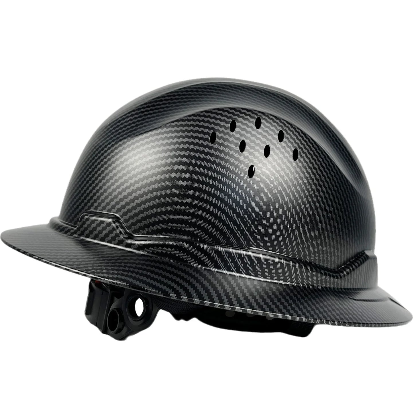 Full Brim Hard Hat - ANSI Approved HDPE Safety Helmet, Adjustable