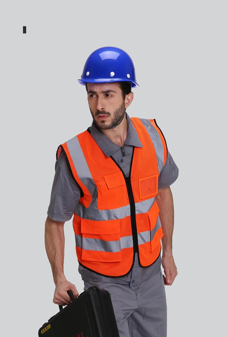 Reflective Mesh Safety Vest with Pockets