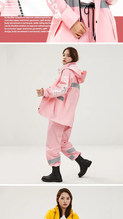 Winter Thicken Plush Raincoat Suit