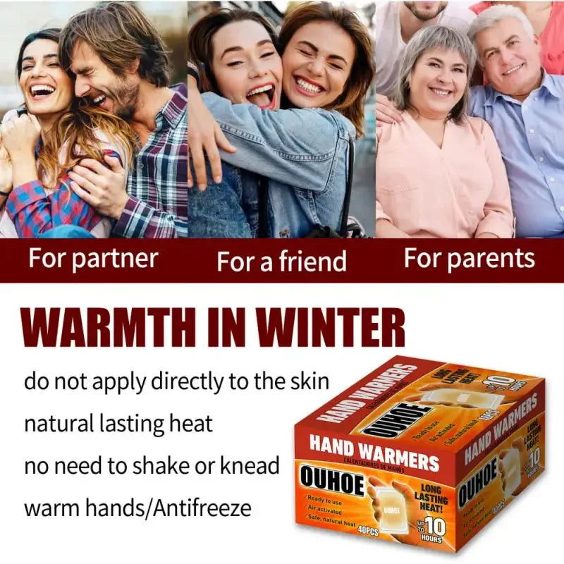 Disposable Hand Warmers - Self-Heating Adhesive Heat Pack