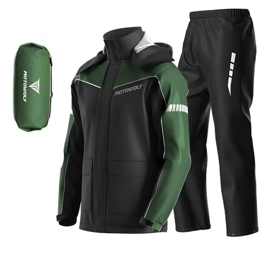 Motowolf Waterproof Motorcycle Rain Suit