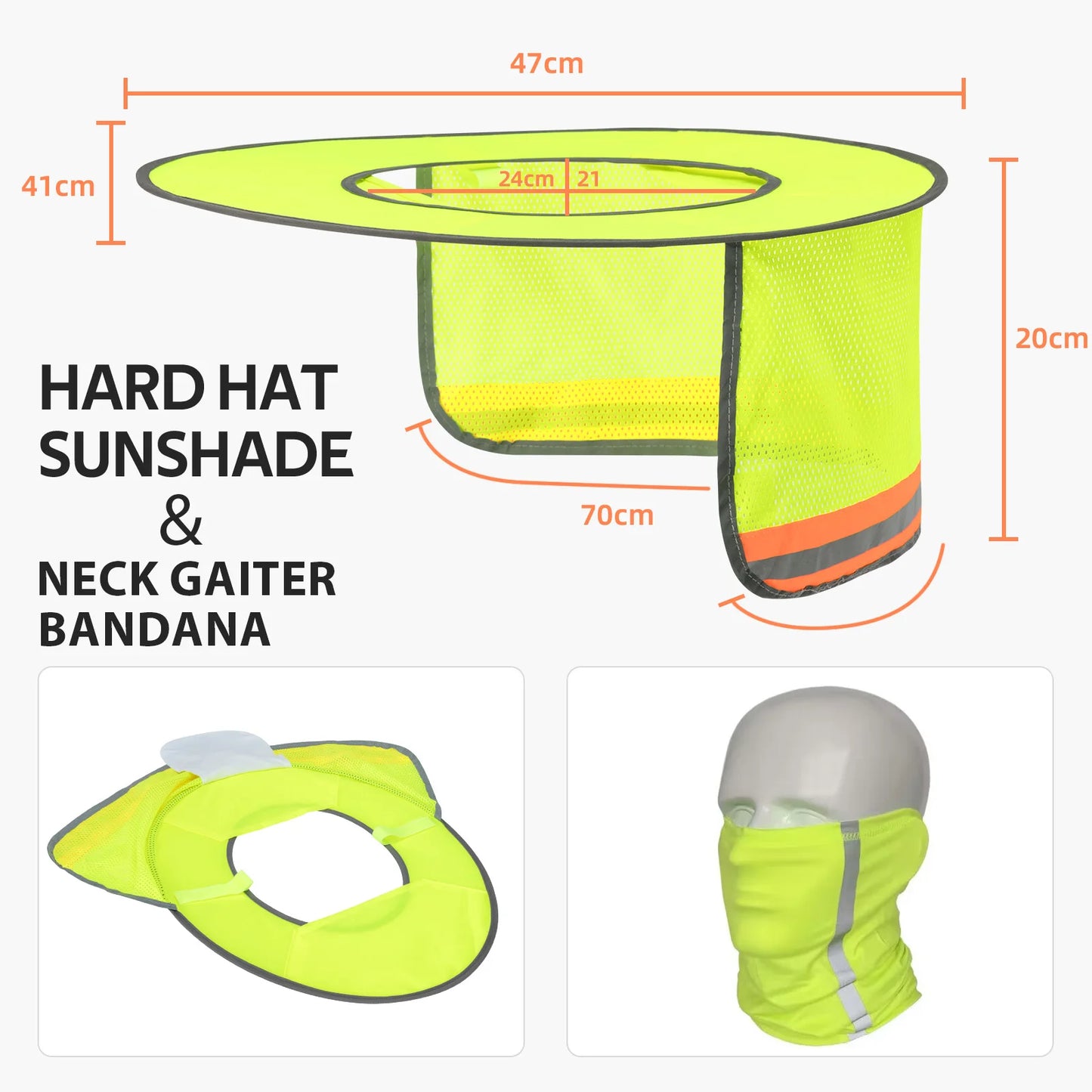 Hi-Vis Hard Hat Sun Shade