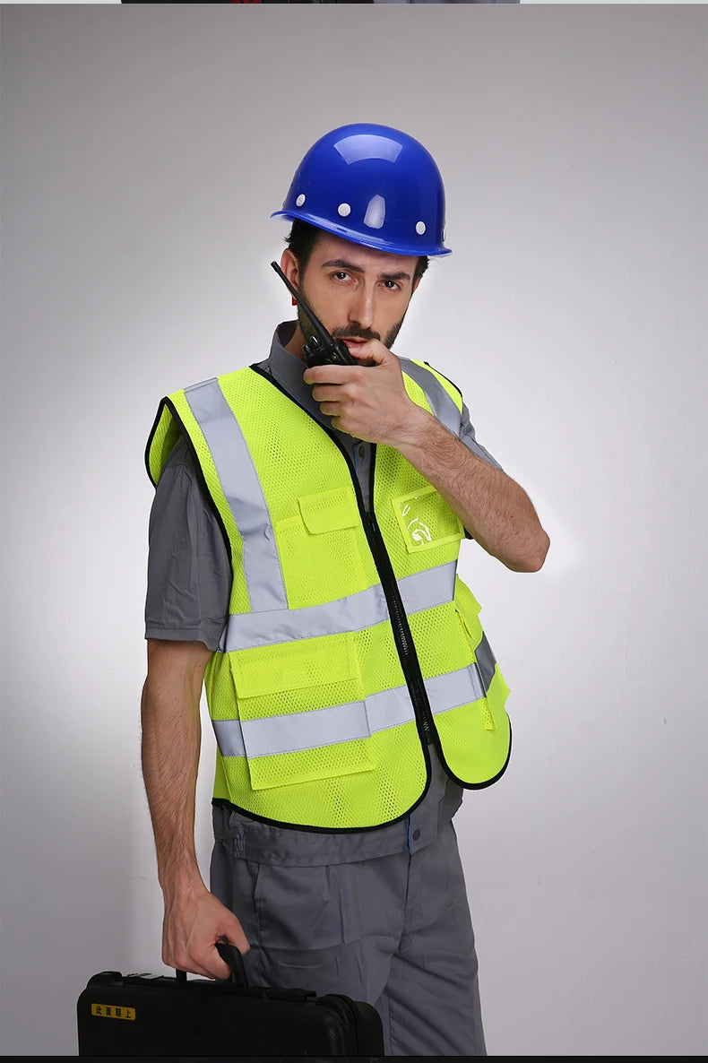 Reflective Mesh Safety Vest with Pockets