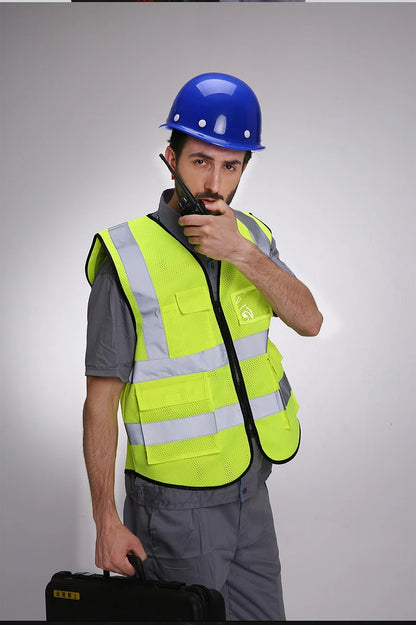 Reflective Mesh Safety Vest with Pockets