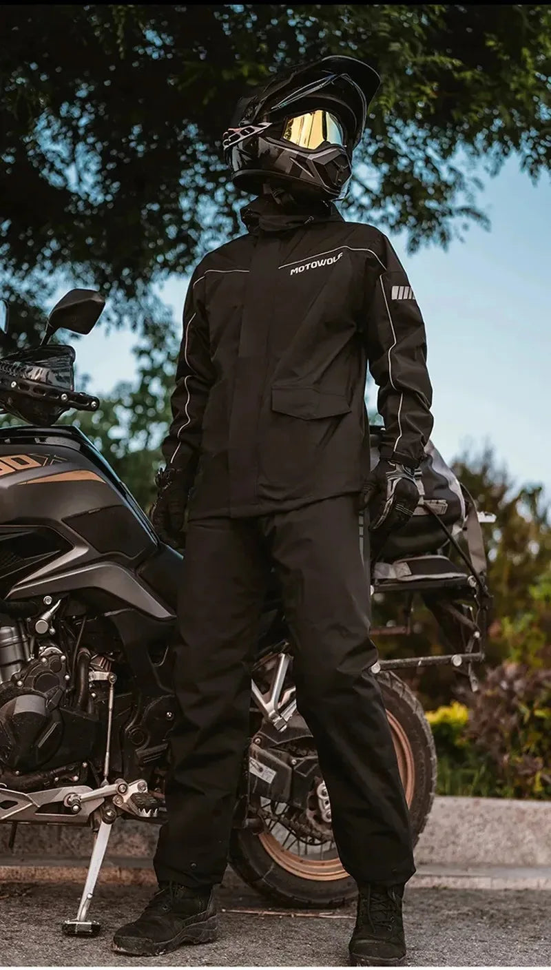 Motowolf Waterproof Motorcycle Rain Suit