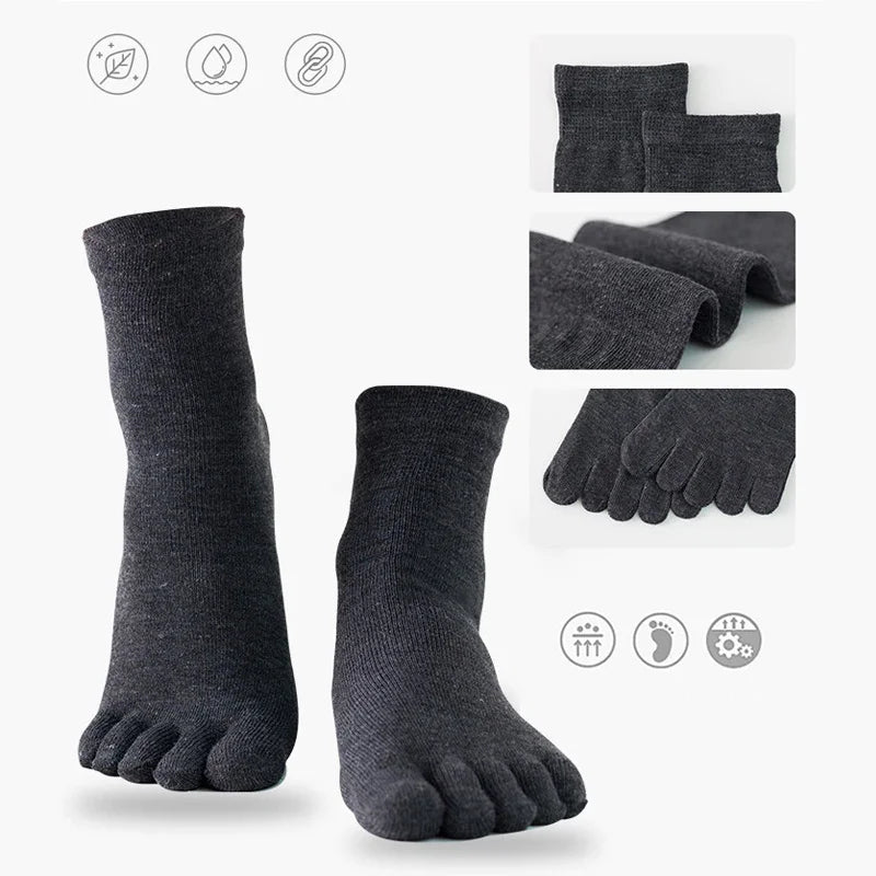 Breathable Cotton Toe Socks