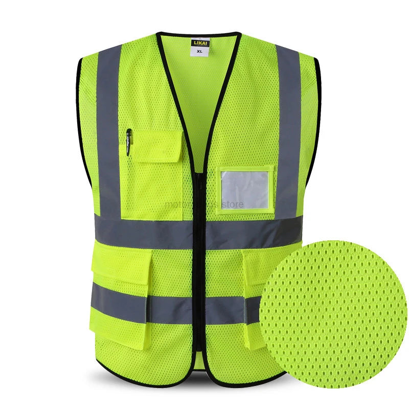 Reflective Mesh Safety Vest with Pockets