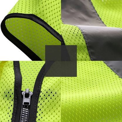 Reflective Mesh Safety Vest with Pockets