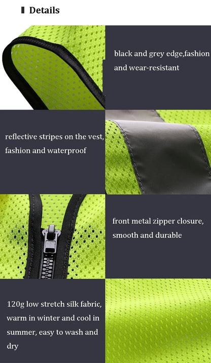 Reflective Mesh Safety Vest with Pockets