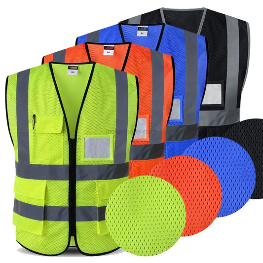 Reflective Mesh Safety Vest with Pockets