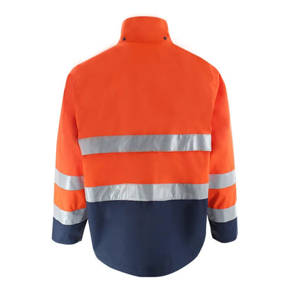 High Visibility Reflective Raincoat and Pants Waterproof Safety Workwear