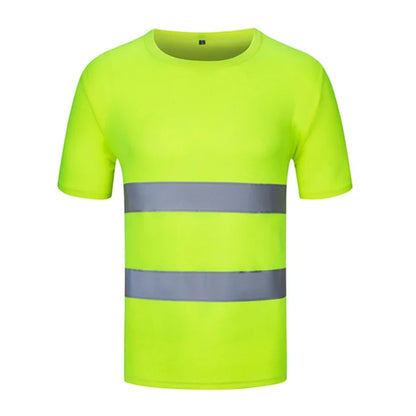 High Visibility Fluorescent Yellow Reflective Safety Long Sleeve Shirt