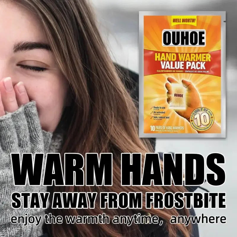 Disposable Hand Warmers - Self-Heating Adhesive Heat Pack