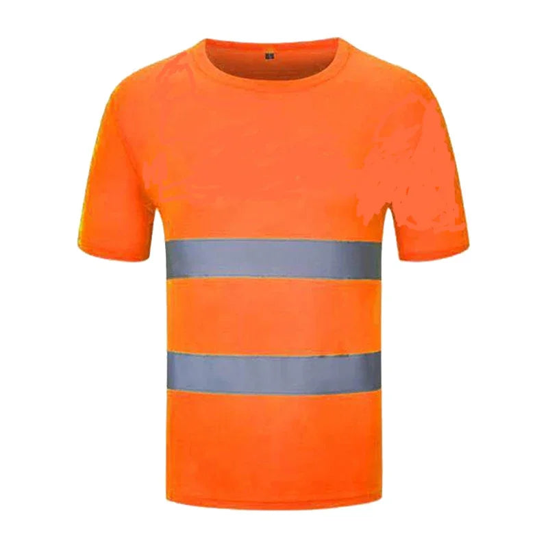 High Visibility Fluorescent Yellow Reflective Safety Long Sleeve Shirt