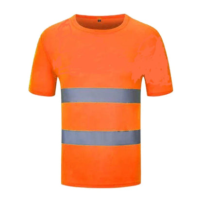 High Visibility Fluorescent Yellow Reflective Safety Long Sleeve Shirt