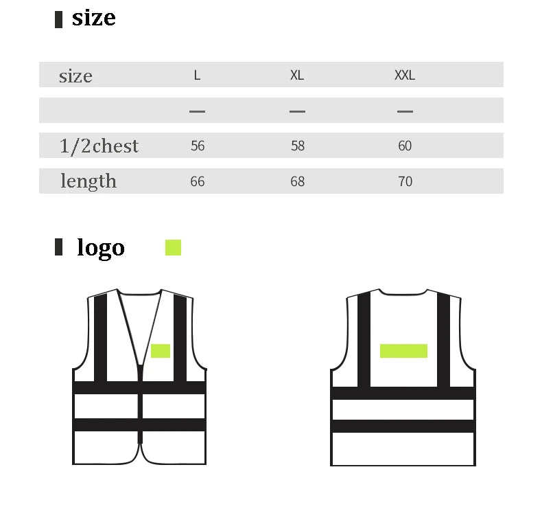 Reflective Mesh Safety Vest with Pockets