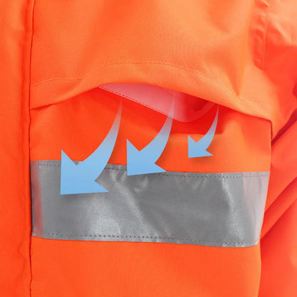 High Visibility Reflective Raincoat and Pants Waterproof Safety Workwear