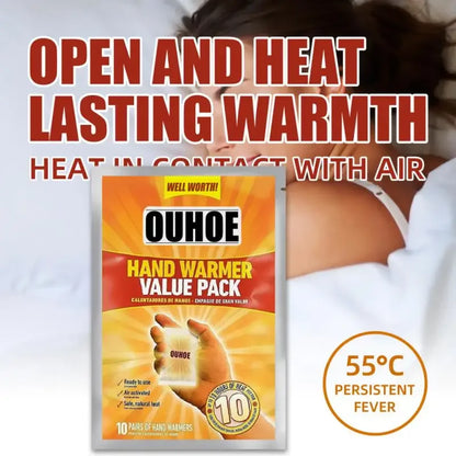 Disposable Hand Warmers - Self-Heating Adhesive Heat Pack